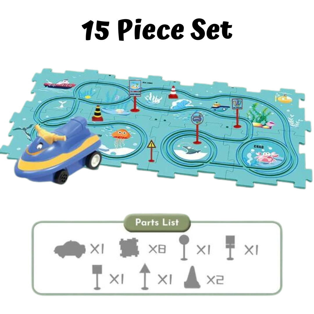 PuzzleRacer™ Kids Car Track Set